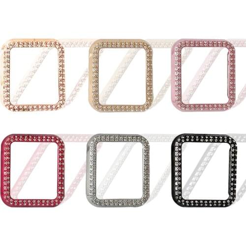 Diamond Bumper Protective Case for Apple Watch Series 6 SE 5 4 3 2 1 38MM 42MM For Iwatch 40mm 44mm Smart Bracelet Accessories