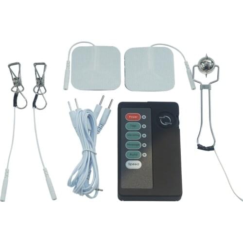 Electro shock Wartenberg pinwheel needle wheel roller tongue Nipple clamp medical themed electric torture devices BDSM sex toys