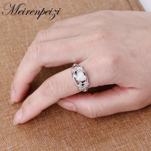 Dainty Mom Ring Heart Shaped Blue White Crystal Love You Mom Inscribed Jewelry Best Gift For Mother Day Present