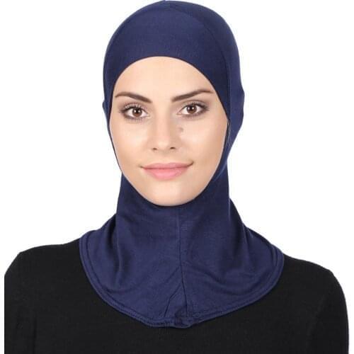 JTVOVO RUNMEIFA 2021New Modal Muslim Women With Cotton Inner Hijab Islam Solid Color Wrapped Toe Cap Underscarf Turbans Head Hat