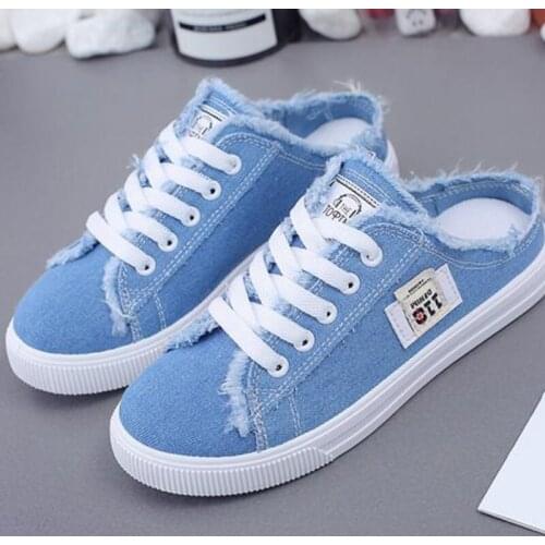 New Spring Summer Women Canvas Shoes flat sneakers women casual shoes low upper lace up white shoes