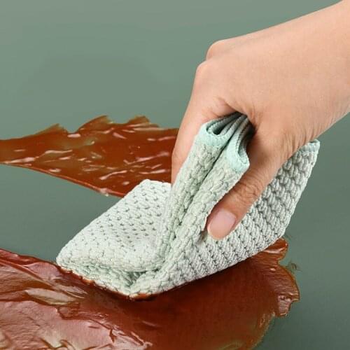 Kitchen Non-Absorbent Fish Scale Cleaning Cloth Housework Table Dish Cloth Cleaning Rags Kichen Accessories Cleaning Cloth