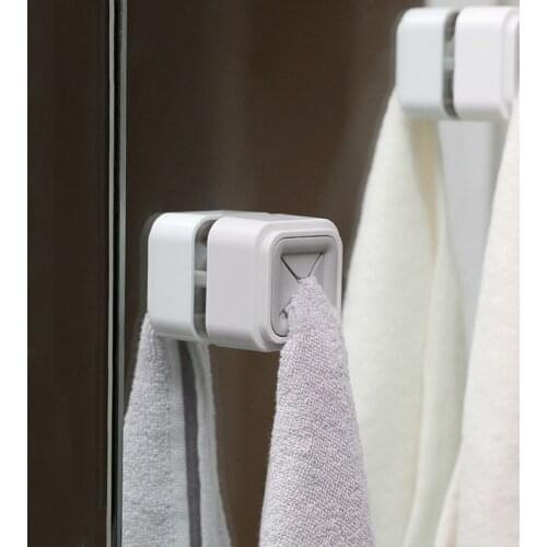 Kitchen Storage Hand Towel Racks Wash Cloth Clip Holder Dishcloth Storage Rack Towel Rag Hook Clip Bathroom Adhesive Kitchen