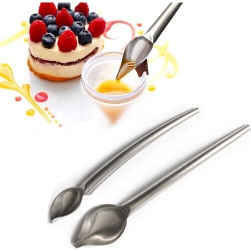 Stainless Steel Cake Decoration Spoon Decorate Food Coffee Ice Cream Tea Draw Design Utensils Dessert Bakeware Baking Tools