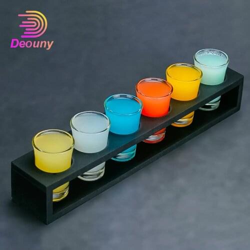 DEOUNY 1.5OZ Cocktail Shots Glass Set A Mini Cup Of Creative B52 Wine Shot Glasses Bar Sets 7PCS For Alcohol Vodka Bartender