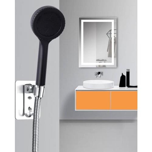 Luxury High Flow Handheld Matte Black And Gold Rainfall Showerhead Bathroom Detachable Water Saving Rain Shower Head