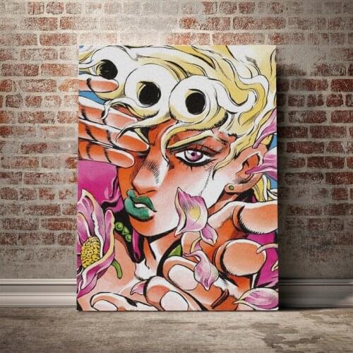 Canvas Prints Poster Giorno Giovanna Wall Art Jojo S Bizarre Painting Anime Picture Home Decor Cuadros Modular Living Room Frame