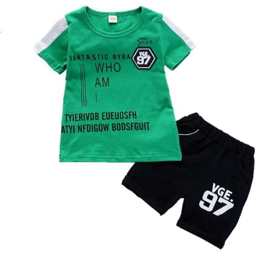 New Summer Children Boys Girls Clothing Baby Cotton Clothes Kids Catoon T Shirt Sleeve Shorts 2Pcs/sets Infant Casual Sportswear