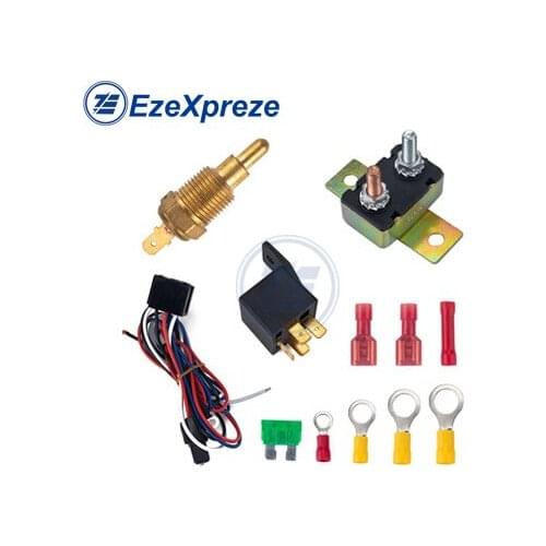New 5 Pins 200-185 Degre Engine Cooling Fan Thermostat Temp Switch Sensor Relay Kit Interior Parts Car Autoparts Accessories