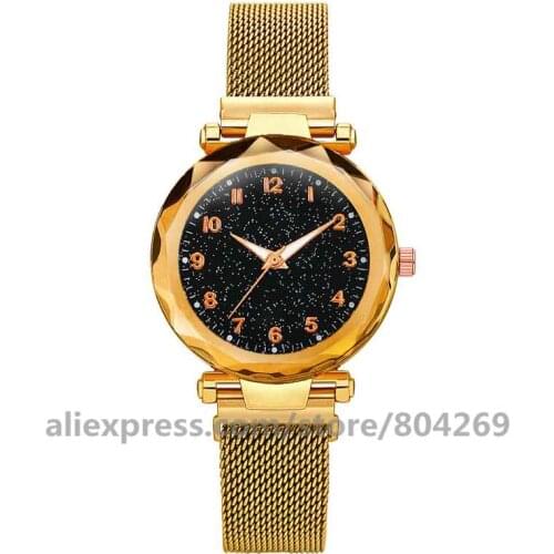 Wholesale Womens Quartz Watch Alloy Fashion Men Watches Magnetic Band Watch Number Luminous Women Watches