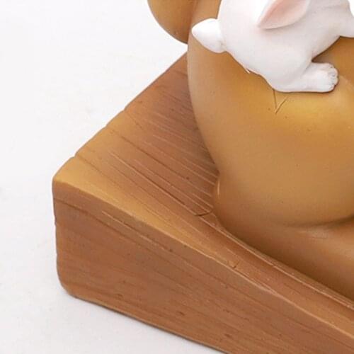 P15D Cartoon Cute Sika Deer Door Stopper Safety Door Stop Wedge Door Catcher Block School Bookend for Home Office Decorations