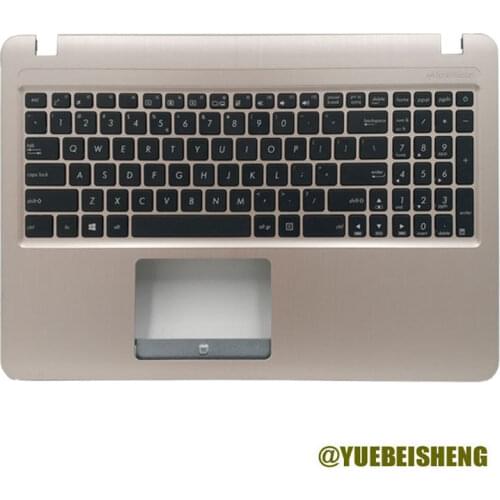 YUEBEISHENG 95%New For ASUS X540S X540L A540L K540L A540UP X540SA X540L palmrest upper cover US keyboard,Golden