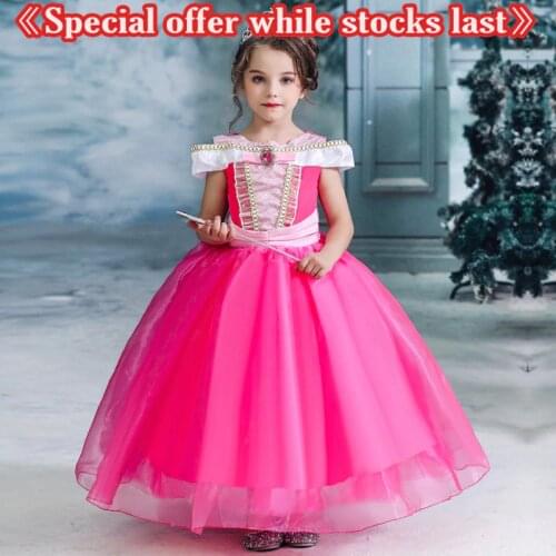 {Ready Stock} Girls Princess Dress Halloween Cosplay Costume Kids Birthday Party Clothing for Children Performance Dresses