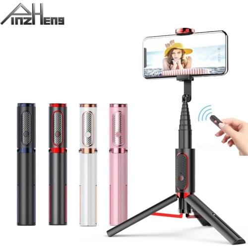 PINZHENG 3 In 1 Selfie Stick Bluetooth for IPhone Huawei Xiaomi Selfie Stick Tripod Monopod Universal Extendable Foldable Tripod