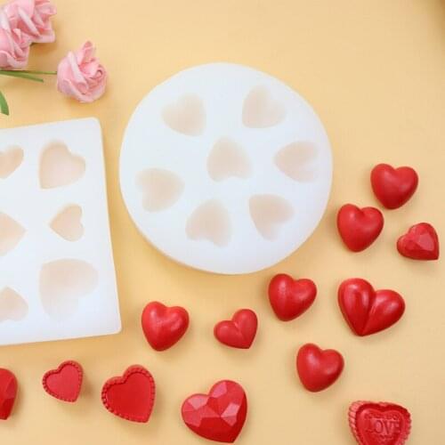 Fondant 3D Heart Silicone Mold Tools For Cakes Chocolate Candy Cake Decorating Baking Tool Mold for Baking Bakery Accessories