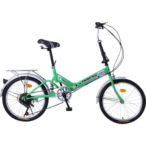 Folding bicycle men and women 20 inch ultralight portable bicycle small wheel speed adult adult adult student