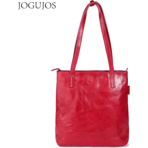 JOJUJOS Genuine Leather Totes Shoulder Bag Fashion Handbags and Purses for Women Ladies Large Capacity Luxury Designer Handbag