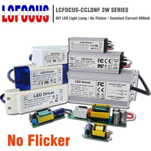 LED Driver 3-5x3W Lighting Transformers 9W 12W 15W Constant Current 600mA 9 12 15 W Watt Waterproof IP67 Power Supply For Lamp