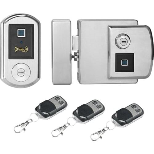 Smart Stainless Steel Waterproof Remote Control Wireless Fingerprint Electric Motor Lock For Outdoor Villa Courtyard Used