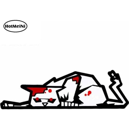 HotMeiNi 13cm x 6.5cm Zombie Pet Kitty Cat Personality Stickers Vinyl Car Sticker Anime Waterproof Personality Sticker