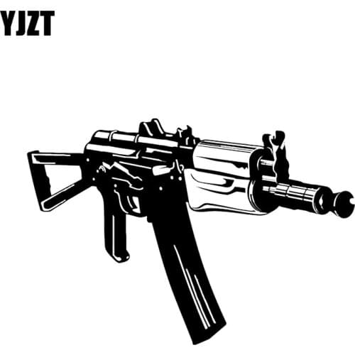 YJZT 17.3*12CM Coolest Gun Decoration Car Sticker Vinyl High Quality Decals C12-0322