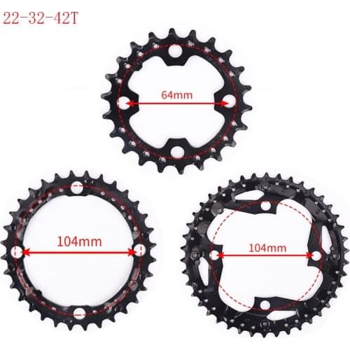 Mountain bike sprocket wheel 22T 32T 42T 44T bicycle sprocket wheel Chainring For Crankset m590 m430 Folding Bike