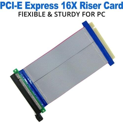 1pc 15cm Riser Card Extender 16X 1 Slot PCI-Express Extension Cable Male to Female Flexible Ribbon Cord Port Adapter