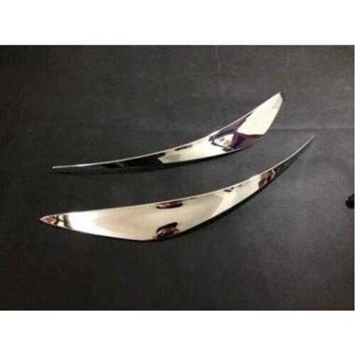 For Nissan X-Trail 2014-2018 2PCS High Quality ABS Chrome Car Front Headlight Eyebrow Cover Trim Car Styling Accessories