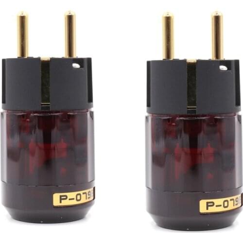 2 pieces P-079E Schuko plug EU version power plugs for audio power cable