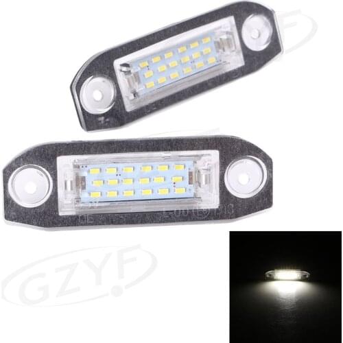 2x LED License Plate White Lights for Volvo C30 2006-2013 S40/V50 2000-2012
