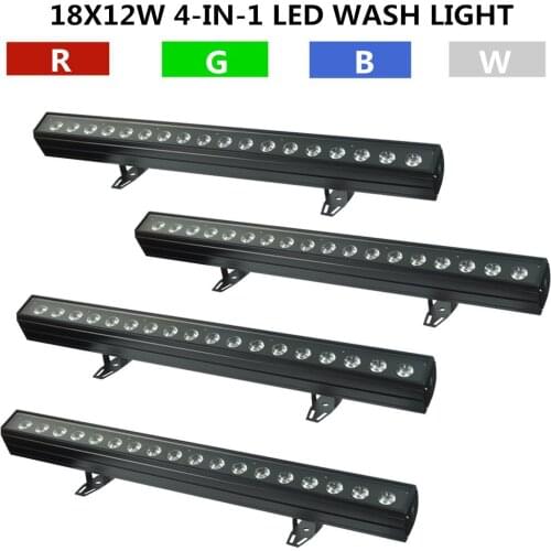 4PCS/ 18X12W LED wash light RGBW 4IN1 LED PAR DMX512 4/8CH disco light,professional dj equipment 100%NEW
