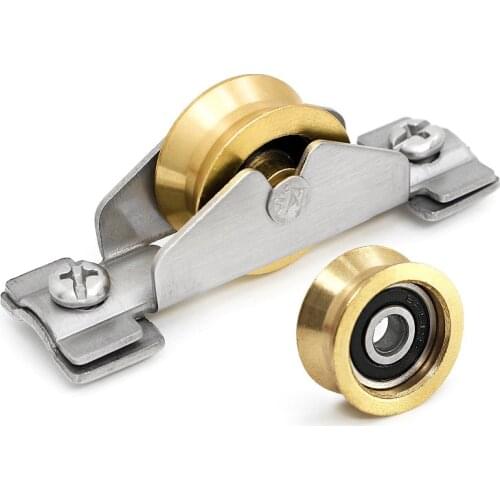 4Pcs Sliding Doors Window pulley Mute Load-bearing wheel Concave Wheel Type-65 Vintage aluminium windows/Door sliding Rollers