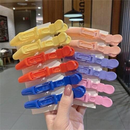 6Pcs Professional Alligator Hair Clip Clamps Hairdressing Salon Hair Grip Crocodile Hairdressing Hair Style Barbers Clips