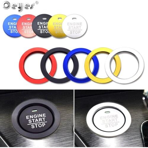 Ceyes Auto Interior Accessories Car Styling Ignition Engine Decoration One-Button Start Stop Rings Case For Honda Fit Civic 2018