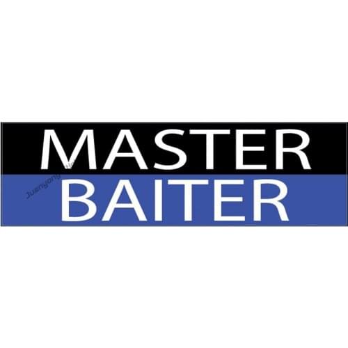 Large Fun Car Stickers and Decals Fish Bumper Sticker Fishing Master Bait Car Truck Boat RV Waterproof Car Decal Styling PVC13cm