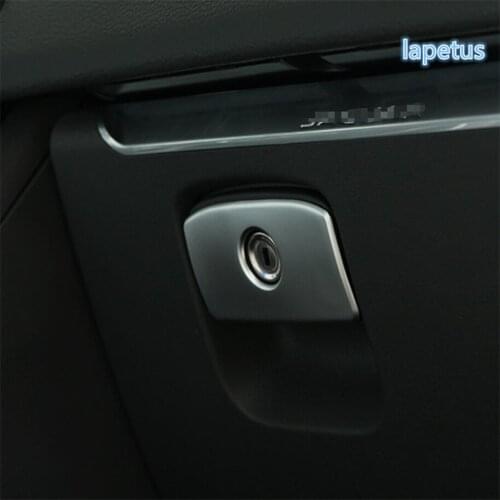 Lapetus The Copilot Glove Storage Box Handle Sequins Decoration Frame Cover Trim Fit For Jaguar F-Pace 2017 2018 2019 2020 / ABS