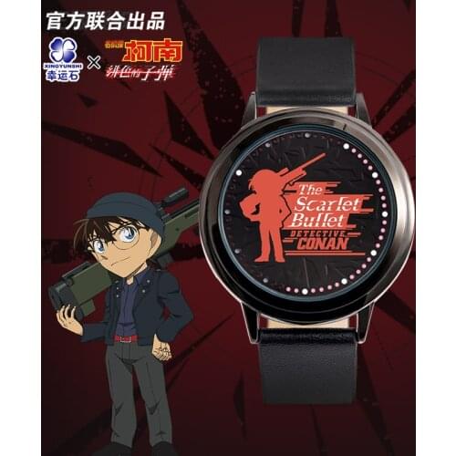 Detective Conan The Scarlet Bullet Shuichi LED Watch Waterproof Comics Role Watch Anime Character Kaito Shinichi New Arrival