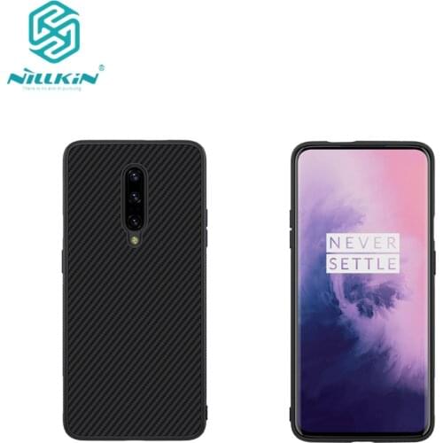 For Oneplus 7 pro Case NILLKIN top Quality Synthetic Carbon Fiber PP Plastic Hard Back Cover Case For One plus 7 pro