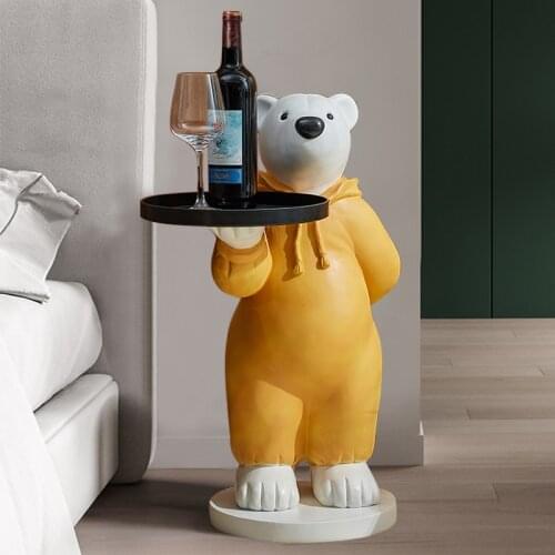 Home Decor Polar Bear Statue Living Room Decorative Resin Sculpture Nordic Modern Home Decoration Arts Crafts Animal Figurines