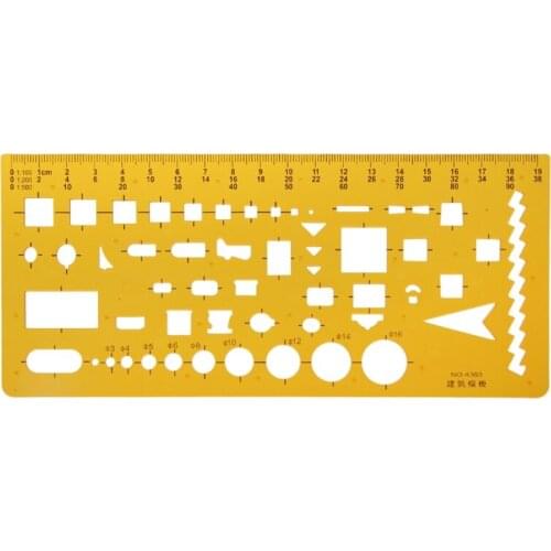 K Resin Circles Geometric Template Ruler Stencil Drawing Measuring Tool Students QX2B