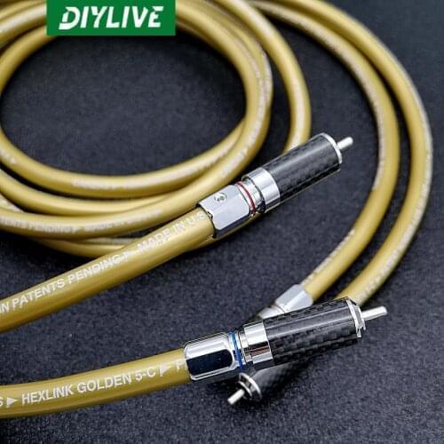 DIYLIVE Hi-fi CARDAS/ CARDAS oxygen free copper firing level audio signal cable dual RAC plug Lotus over machine cable