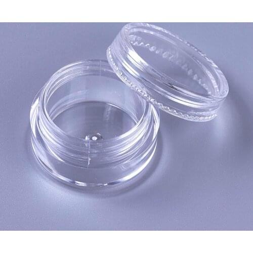 12pc Plastic Clear Loose Bead Storage Containers 3x1.8cm Jewelry Storage