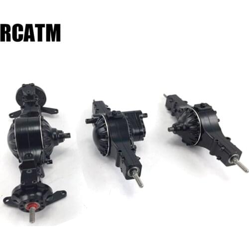 Metal 6X6 Drive Power Front Rear Differential Axle Set For 1/14 Tamiya RC Truck Trailer Tipper Scania Actros Volvo MAN DIY Parts