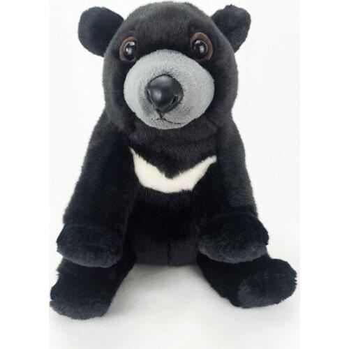 Lovely black bear plush toy about 18x18x24cm soft doll kids toy home decoration Christmas gift h1332