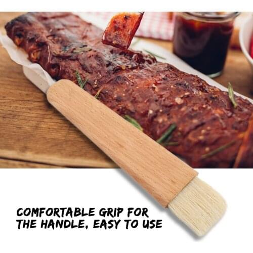 Natural Wooden Barbecuing Brush Bread Baking Brush Oil Sauce Butter Kitchen Cake Brushes Bakeware Tool