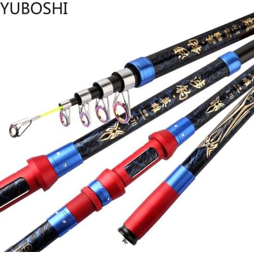 YUBSOHI new 2.1M 2.4M 2.7M 3.0M 3.6M Portable Telescopic Fishing Rod High Performance Sea Fishing Pole Fishing tools