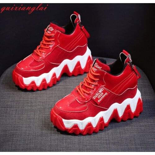 Daddy shoes women 2020 new wild thick bottom increased 10cm plus velvet warm non-slip vulcanized sports shoes women