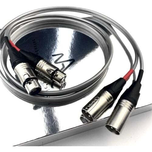 Pair Audiophile Audio Note AN-Vx Solid Core 99.99% Silver HiFi Audio XLR Balance Cable with Box
