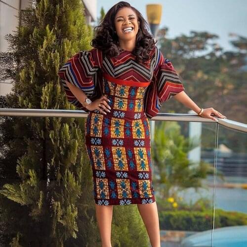 African Print Dresses Women 2021 Spring Autumn Midi Dress Africa Ladies Casual Bodycon Vestidos Beach Party Robe Femme Plus Size