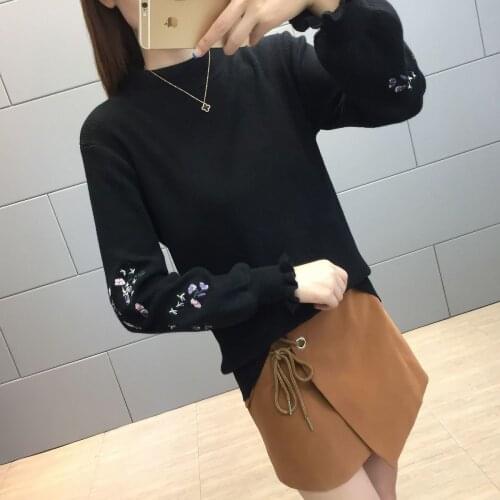 Lazy Wind 2019 Autumn Clothing New Unlined Upper Garment Easy Pullover Student Jacket Winter High Lead Rendering Sweater Woman